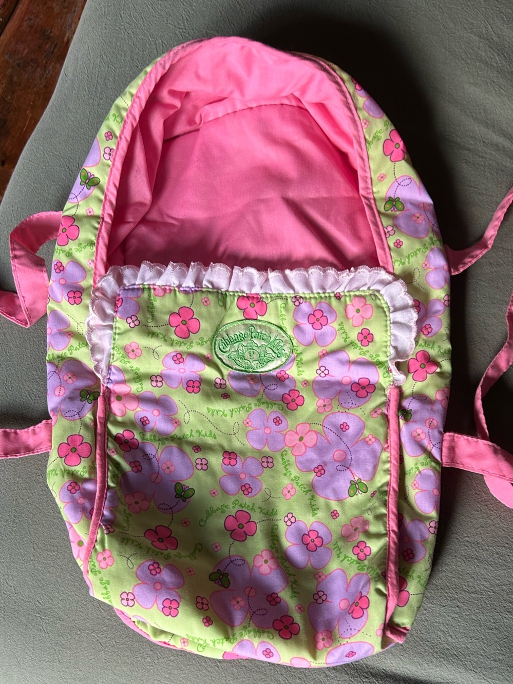 Cabbage Patch Kids 2005 Quilted Doll Carrier, Moses Basket, New Condition